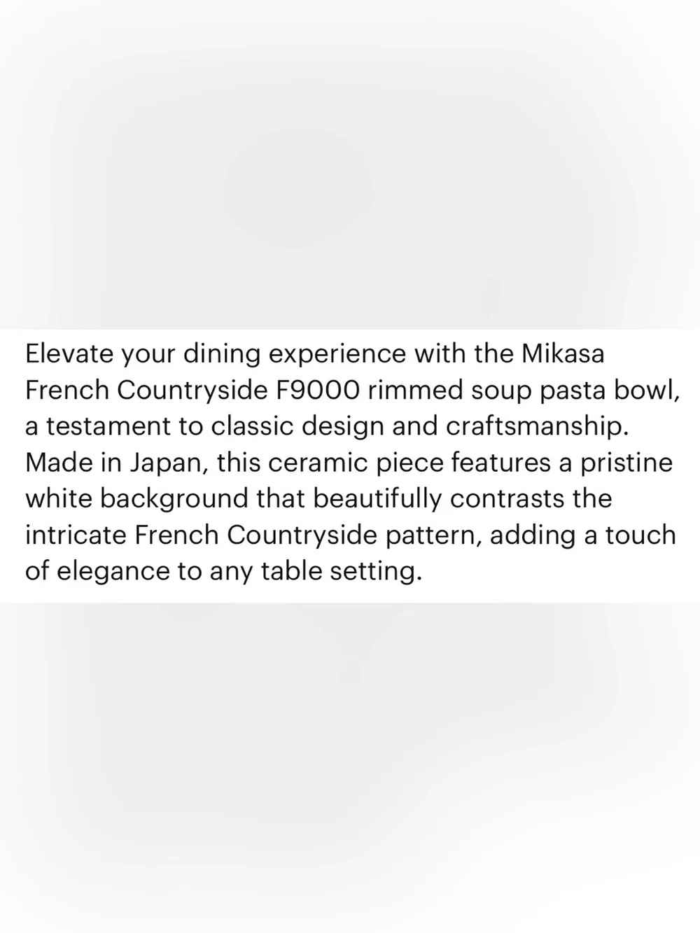 Like new Mikasa FRENCH COUNTRYSIDE F9000 Japan Rimmed Soup salad Bowl set 4